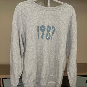 Taylor Swift Gray Crewneck Sweater 1989 Design